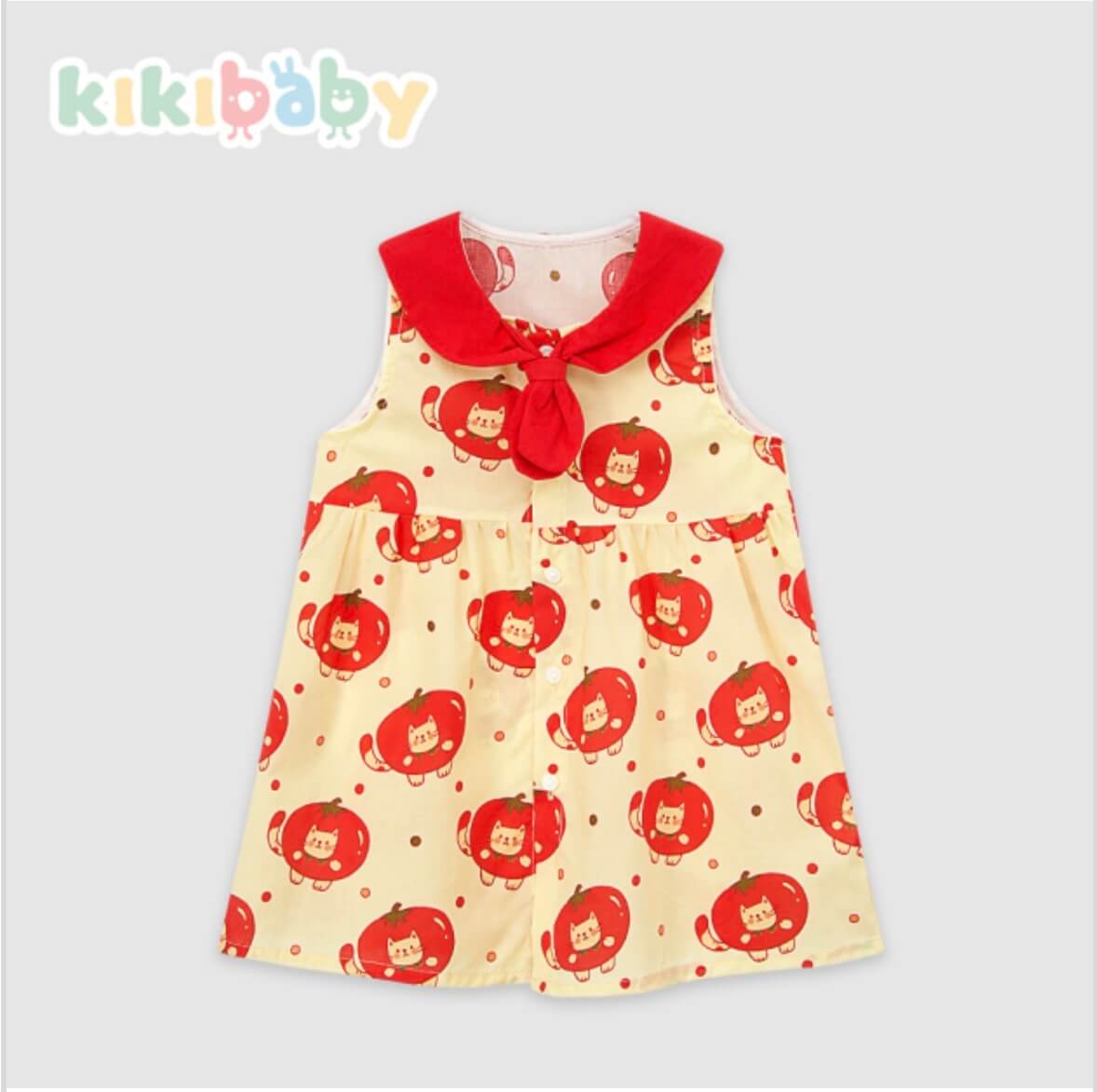 Tomato Cat Cotton Dress